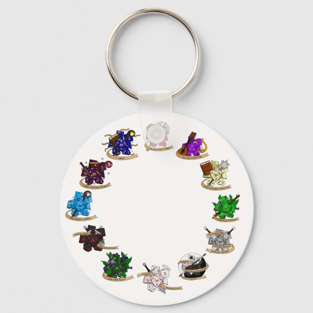 Dice-Designs für Dungeons und Dragons Schlüsselanhänger (Vorderseite)