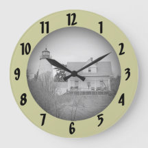 Dice/Dyce Head Lighthouse Maine Sketch Wall Clock