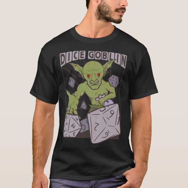 Dice Goblin Orc D20 Dice for a RPG GAMER T-Shirt (Vorderseite)