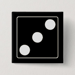 DICE Nummer der Pips weiß 3 + Ihr Backgr. Button