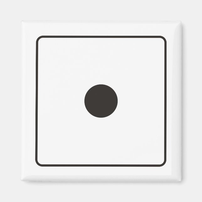 DICE-Nummern der Pips 1 + Ihr Backgr. Magnet (Vorne)