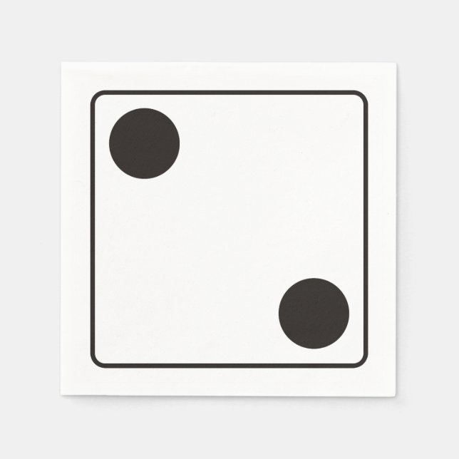 DICE-Nummern der Pips 2 + Ihr Backgr. Serviette (Vorderseite)