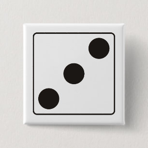 DICE-Nummern der Pips 3 + Ihr Backgr. Button