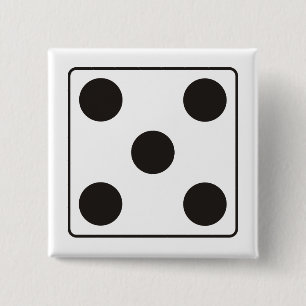 DICE-Nummern der Pips 5 + Ihr Backgr. Button