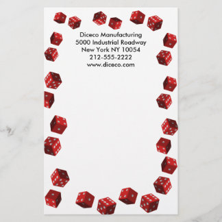 Dice Players Stationery Briefpapier