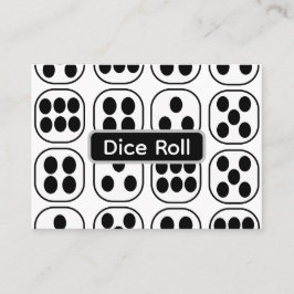 Dice Roll Play Game Visitenkarte