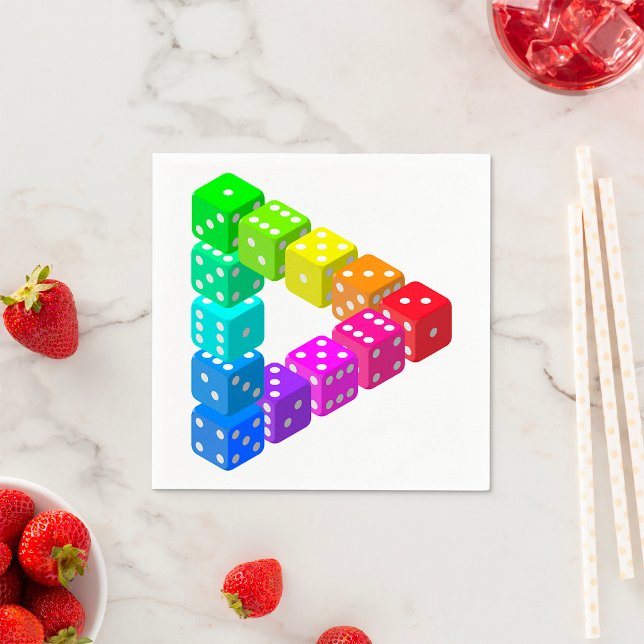 Dice Triangle Paper Napkins Serviette (Von Creator hochgeladen)