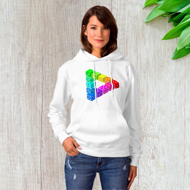 Dice Triangle Womens Hoodie (Von Creator hochgeladen)