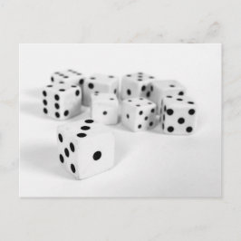 DICE - WEISS POSTKARTE