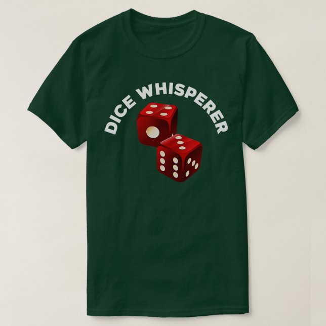 Dice Whispere Funny Craps Game Casino Player Vega T-Shirt (Design vorne)