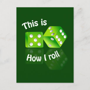 Dices postcard postkarte