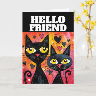 DICH AN DIESEN SÜSSEN KATZE DENKENDE GRUßKARTE KARTE