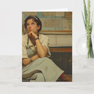 DICH HAT MAN SCHÖNE RETRO-MÄDCHEN LUSTIGE KARTE