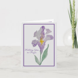 Dich im Gebet halten | Purple Iris Gebet Karte