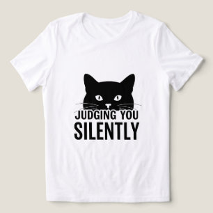 Dich still beurteilendes Katzenshirt, Lustiges Kat Tri-Blend Shirt