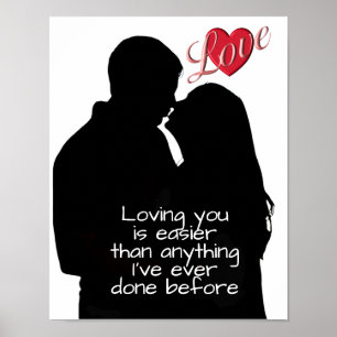 Dich zu lieben ist einfacher als alles, was ich je poster