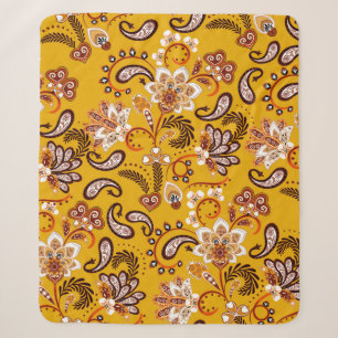 Dichte florale Ornamente handgezeichnete Fantasieb Sherpadecke