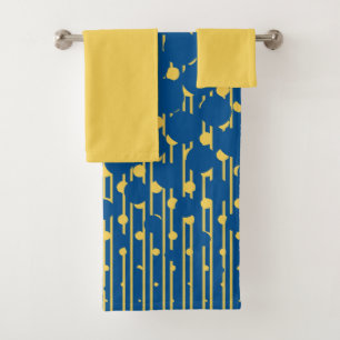Dichte in Blau und Gelb - Handtuchstärke Set