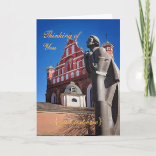 Dichter Adomas Mickevicius, Vilnius - denkend an Karte