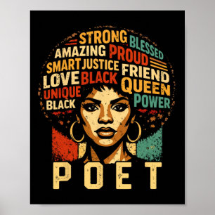 Dichter Black History Month Mächtige schwarze Prid Poster