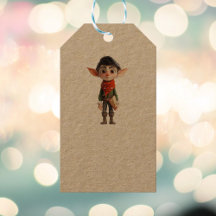 Dichter Teen Christmas Elf Kraft Gift Tags