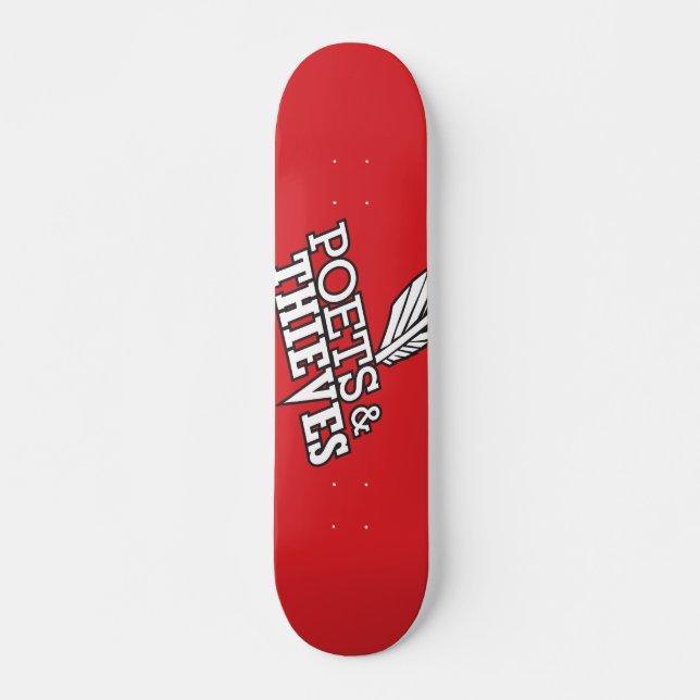 Dichter und Diebe "der Namen-" Rot Skateboard (Vorne)