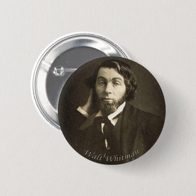 Dichter Walt Whitman in New Orleans Button (Vorne & Hinten)