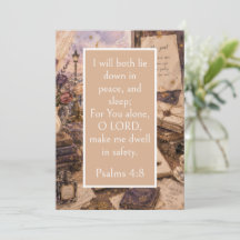Dichterische Ästhetik, Psalm 4:8 Bibelvers, Inspir