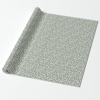 Dichtes botanisches Laub Rustikales Blatt Dunkles Geschenkpapier