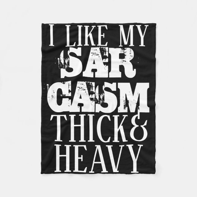Dick & Heavy Sarcasm Fleecedecke (Vorderseite)