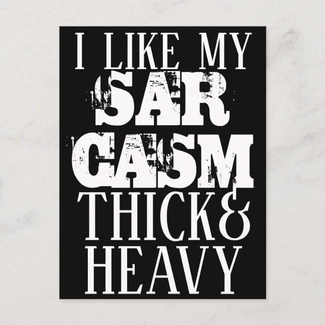 Dick & Heavy Sarcasm Postkarte (Vorderseite)