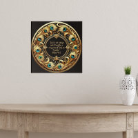 Dick Peacock Feather Frame Bibel Verses