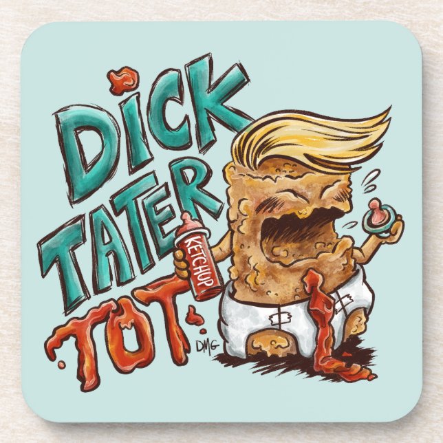 Dick-Tater-Tot Achterbahn-Set Getränkeuntersetzer (Vorderseite)