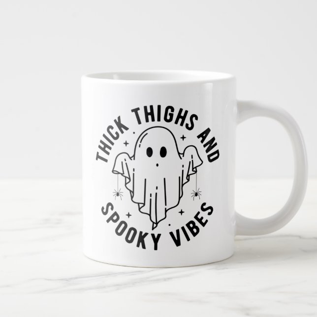 "dick thighs and spoky vibes" Jumbo-Tasse (Rechts)