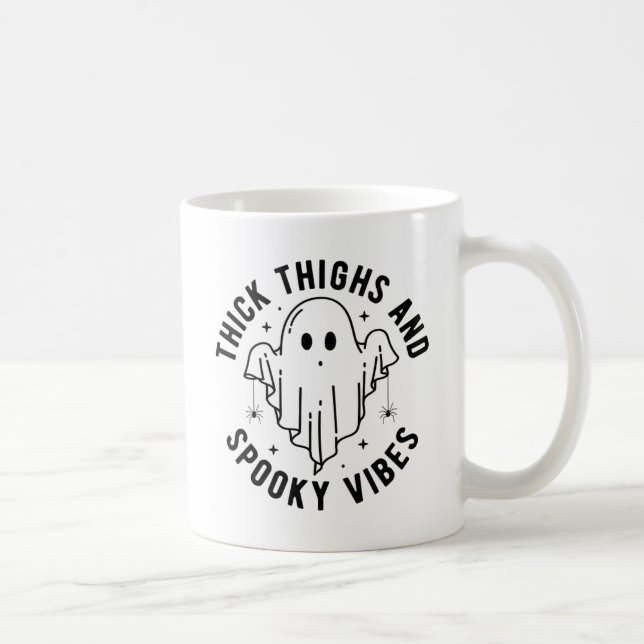 "dick thighs and spoky vibes" kaffeetasse (Rechts)