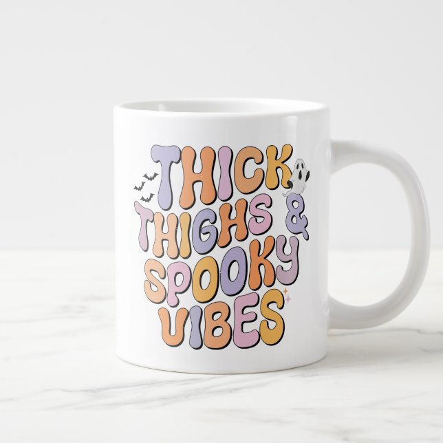 Dick Thighs & Spooky Vibes Jumbo-Tasse (Rechts)