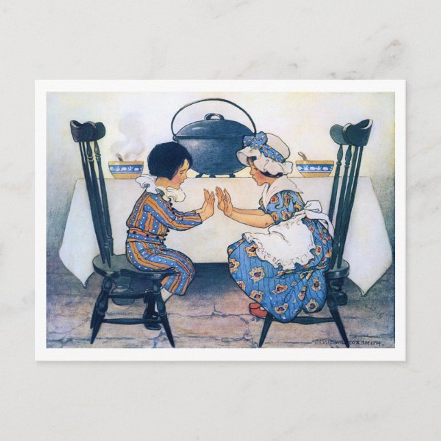 Dickbohnensuppe, Jessie Willcox Smith Postkarte (Vorderseite)