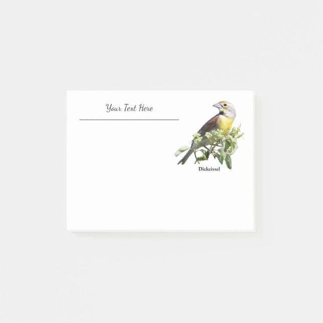 Dickcissel-Vogel Post-it Klebezettel (Vorderseite)