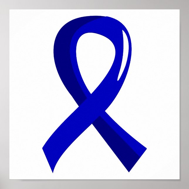 Dickdarmkrebs Blue Ribbon 3 Poster (Vorne)