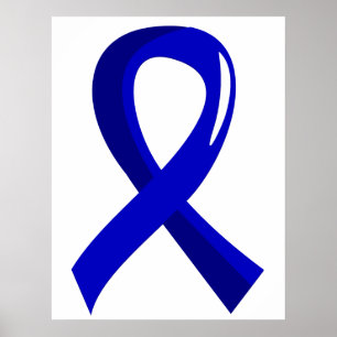 Dickdarmkrebs Blue Ribbon 3 Poster