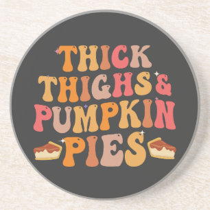 Dickdick & Pumpkin Pies Funny Erntedank Getränkeuntersetzer