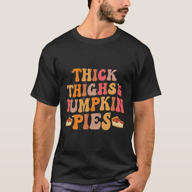 Dickdick & Pumpkin Pies Funny Erntedank T-Shirt (Vorderseite)
