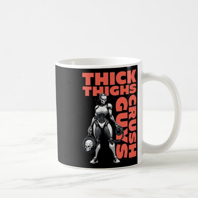 Dickdick-Typ Crush Weightlift-Bodybuilding Kaffeetasse (Rechts)