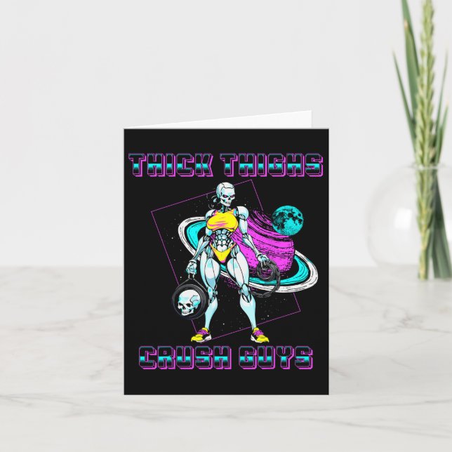 Dickdick-Typ Crush Weightlift-Bodybuilding Karte (Vorderseite)