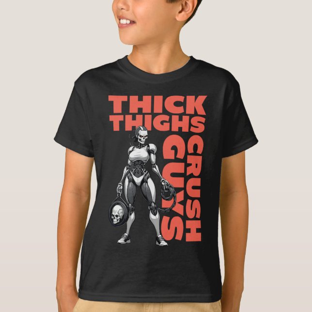 Dickdick-Typ Crush Weightlift-Bodybuilding T-Shirt (Vorderseite)