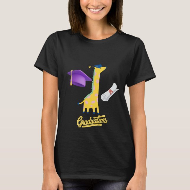 Dicke Abschluss-Silhouette mit flying Cap Joy T-Shirt (Vorderseite)