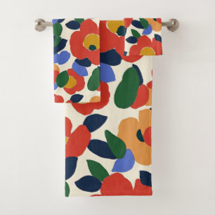 Dicke Abstrakte Blumenmuster Badhandtuch Set