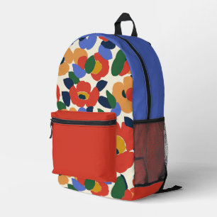 Dicke Abstrakte Blumenmuster Bedruckter Rucksack