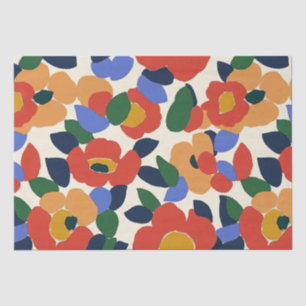 Dicke Abstrakte Blumenmuster Seidenpapier