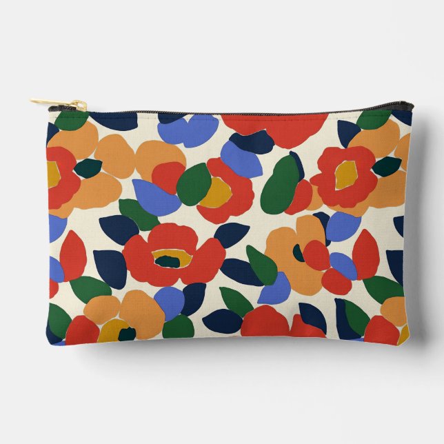 Dicke Abstrakte Blumenmuster Zubehörtasche (Vorderseite)